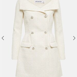 Self-Portrait Cream Mini Dress